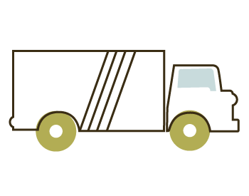 Digital drawing of shipping truck. 