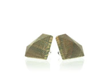 Wood diamond shaped earrings . Made in Verawood.