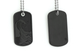 Front back of wood dog tags, wood dog tag, Ebony wood jewelry.