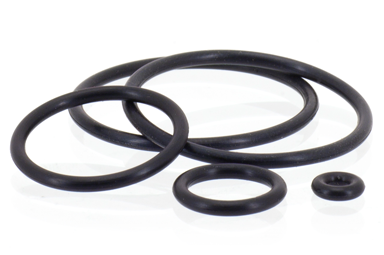 Black rubber o-rings for ear gauges and ear plugs.